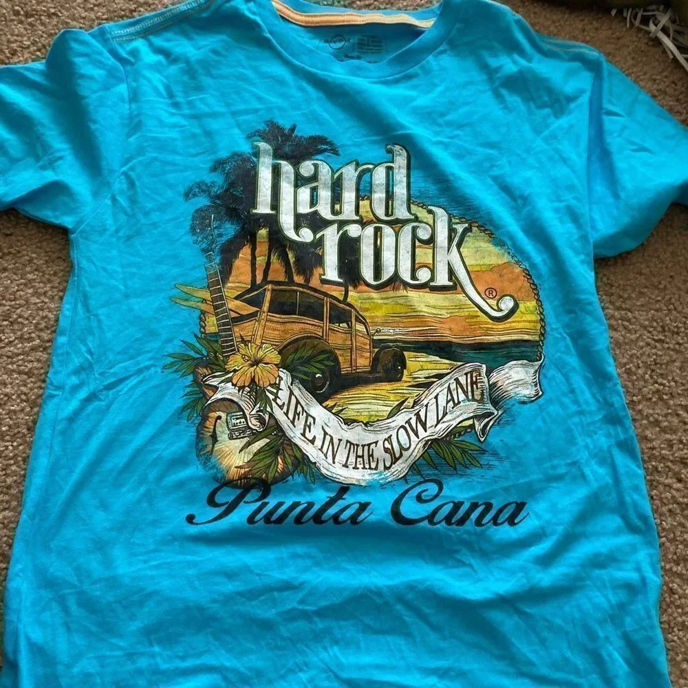 MensΒ Blue Hard Rock CafeβPuntaβCanaβTshirt